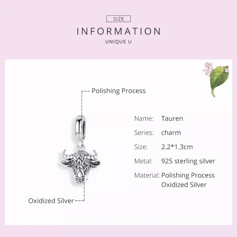 (immagine per) Charm Pendente tipo Pandora Tauren - SCC1316 - Visualizza 3