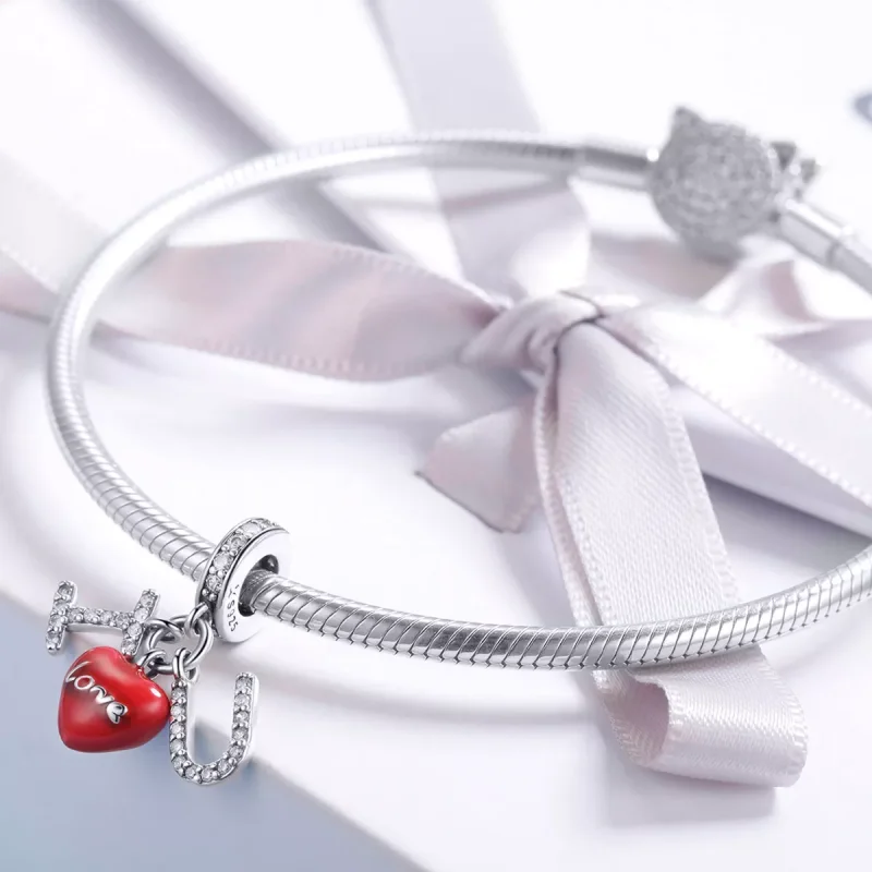 (immagine per) Charm Pendente tipo Pandora Ti voglio bene - SCC1055 - Visualizza 3