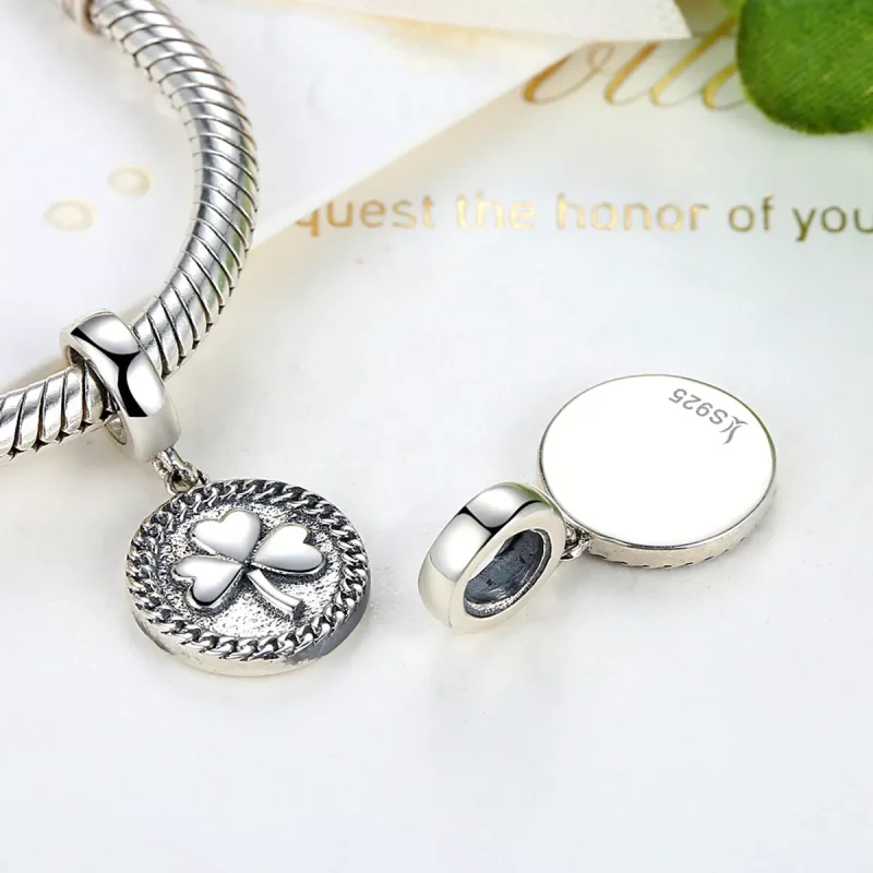 (immagine per) Charm Pendente tipo Pandora Trifoglio - SCC039 - Visualizza 2