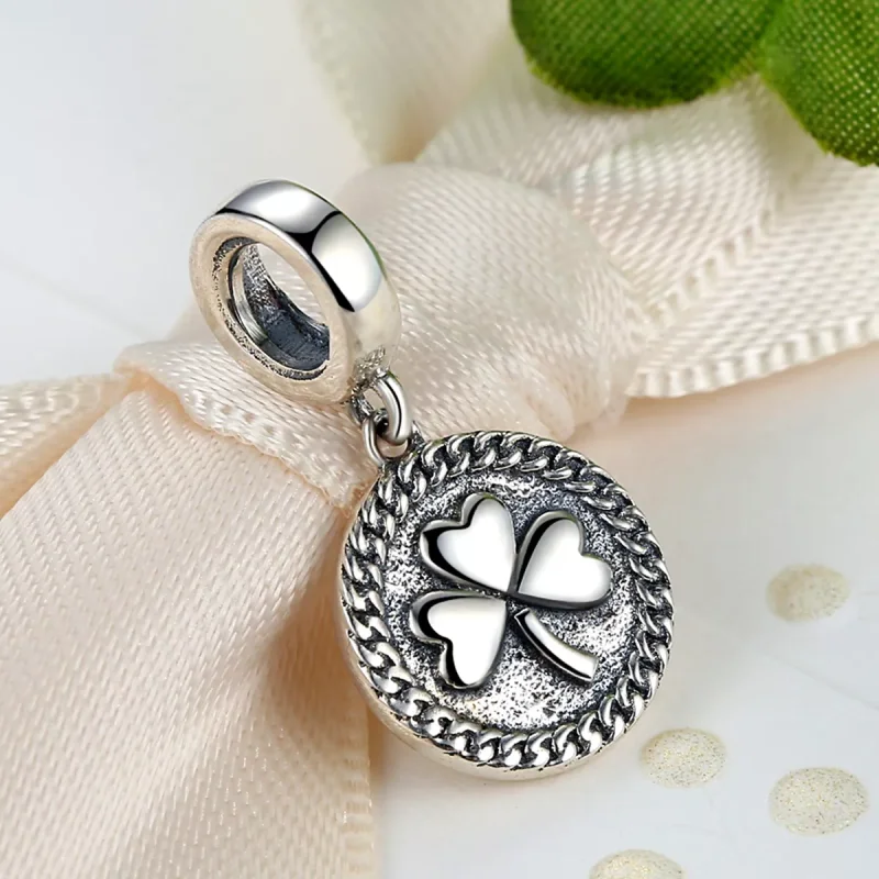 (immagine per) Charm Pendente tipo Pandora Trifoglio - SCC039 - Visualizza 3