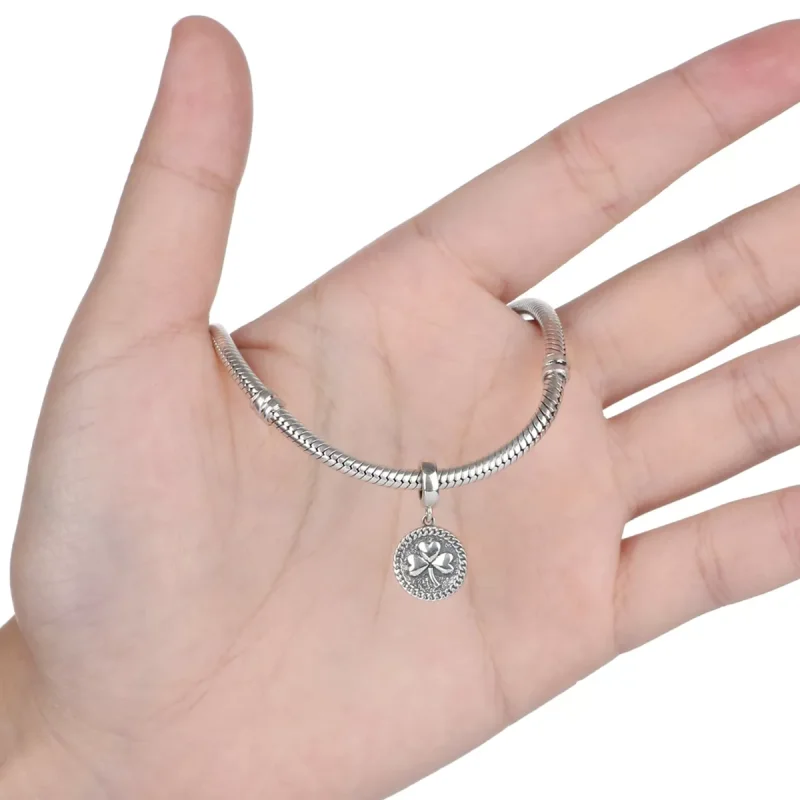 (immagine per) Charm Pendente tipo Pandora Trifoglio - SCC039 - Visualizza 5