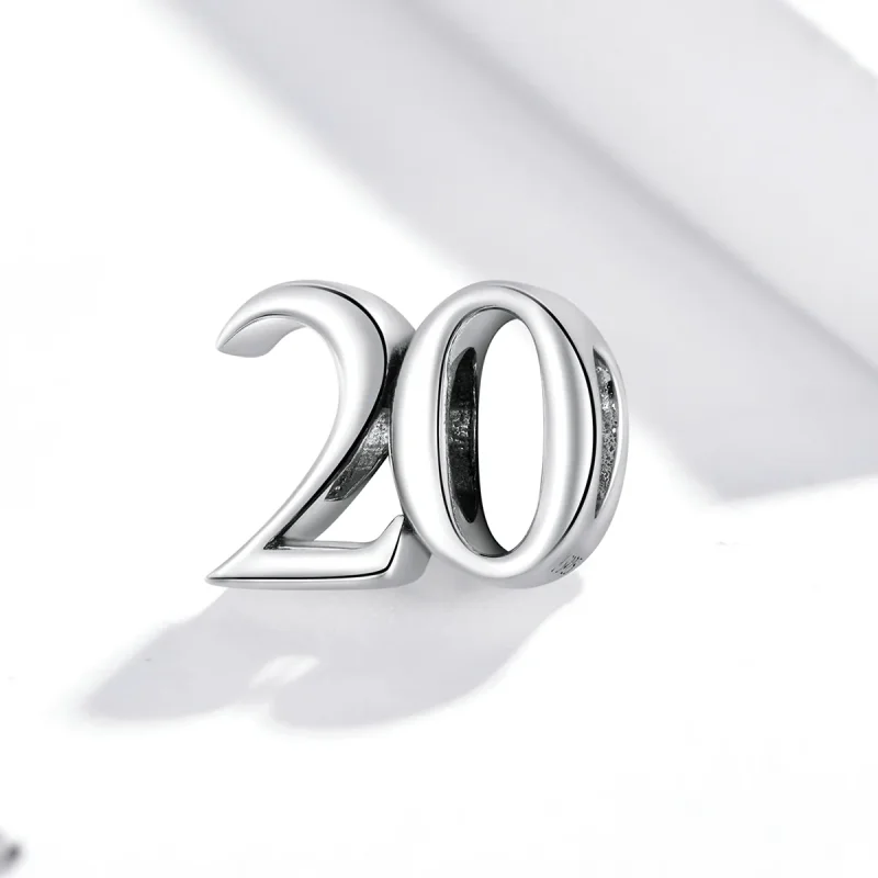 (immagine per) Charm tipo Pandora 20° Anniversario - SCC1623 - Visualizza 2