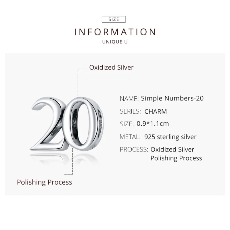 (immagine per) Charm tipo Pandora 20° Anniversario - SCC1623 - Visualizza 8