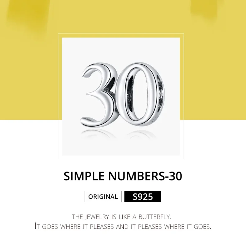 (immagine per) Charm tipo Pandora 30° Compleanno - SCC1622 - Visualizza 6
