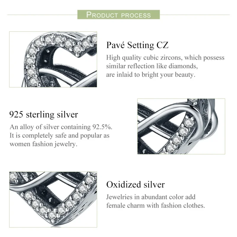 (immagine per) Charm tipo Pandora A forma di cuore - SCC432 - Visualizza 7
