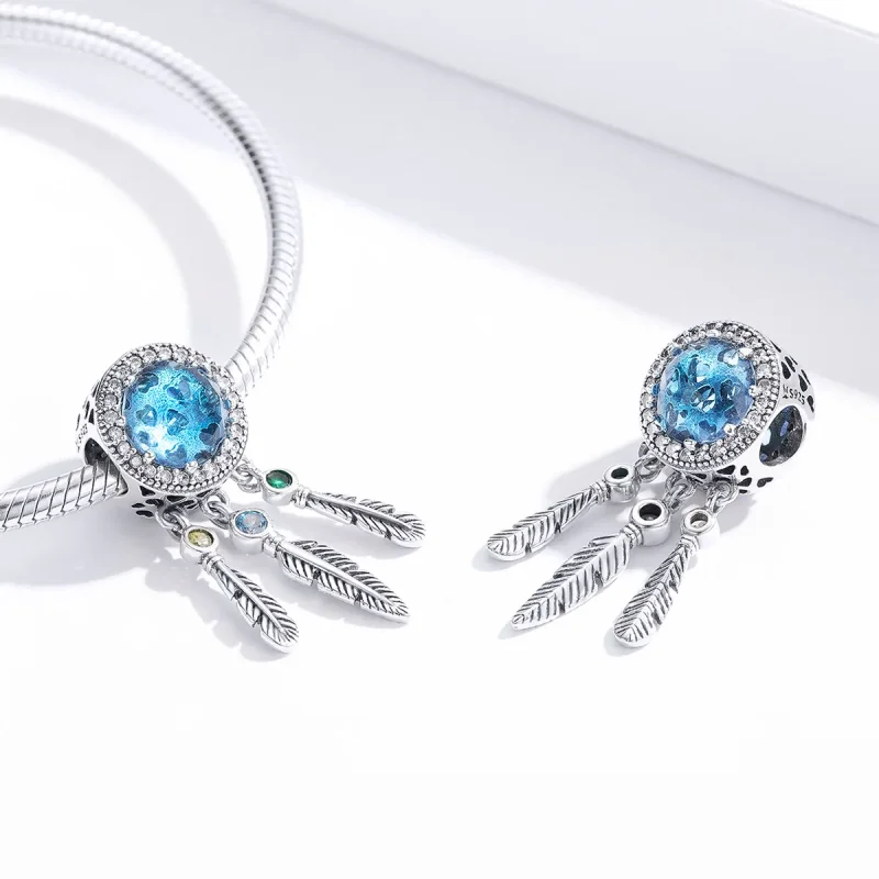 (immagine per) Charm tipo Pandora Acchiappasogni in zaffiro - SCC1384 - Visualizza 2