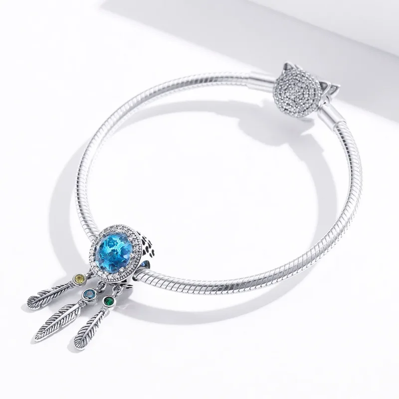 (immagine per) Charm tipo Pandora Acchiappasogni in zaffiro - SCC1384 - Visualizza 4