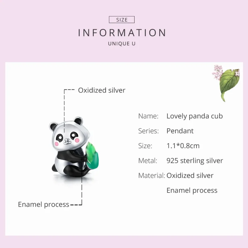 (immagine per) Charm tipo Pandora Adorabile cucciolo di panda - SCC1832 - Visualizza 7