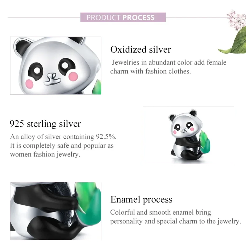 (immagine per) Charm tipo Pandora Adorabile cucciolo di panda - SCC1832 - Visualizza 8