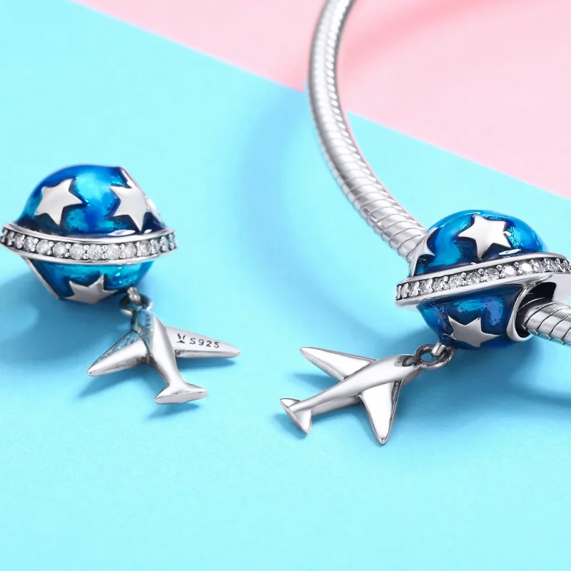 (immagine per) Charm tipo Pandora Aereo da sogno per viaggiare - SCC887 - Visualizza 3