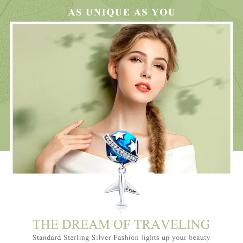 (immagine per) Charm tipo Pandora Aereo da sogno per viaggiare - SCC887 - Visualizza 6