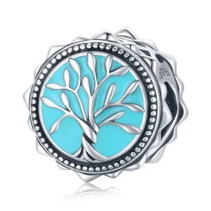 (immagine per) Charm tipo Pandora Albero della vita blu - BSC503