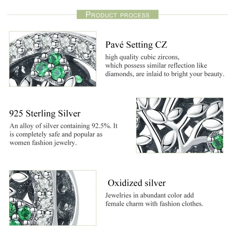 (immagine per) Charm tipo Pandora Albero della vita - SCC919 - Visualizza 7