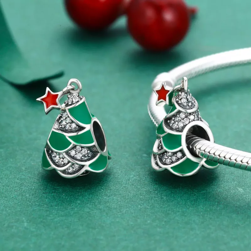 (immagine per) Charm tipo Pandora Albero di Natale - SCC307 - Visualizza 4