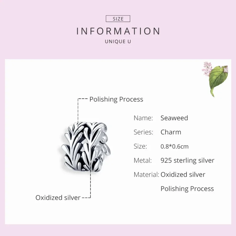 (immagine per) Charm tipo Pandora Alga marina - SCC1534 - Visualizza 7
