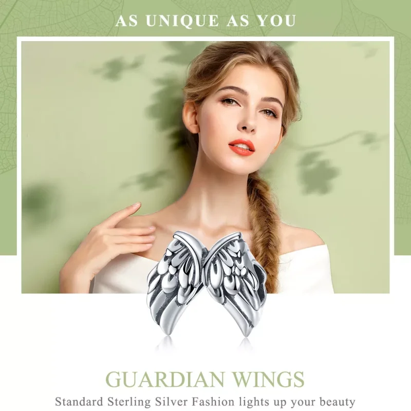 (immagine per) Charm tipo Pandora Ali Guardiane - SCC1091 - Visualizza 2