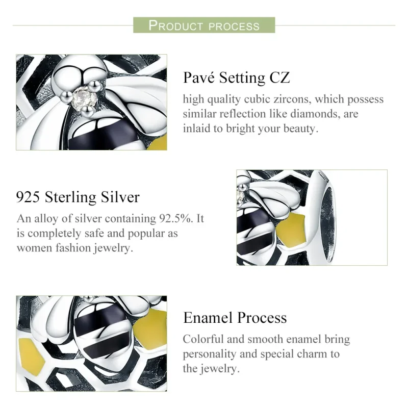 (immagine per) Charm tipo Pandora Alveare - SCC779 - Visualizza 7