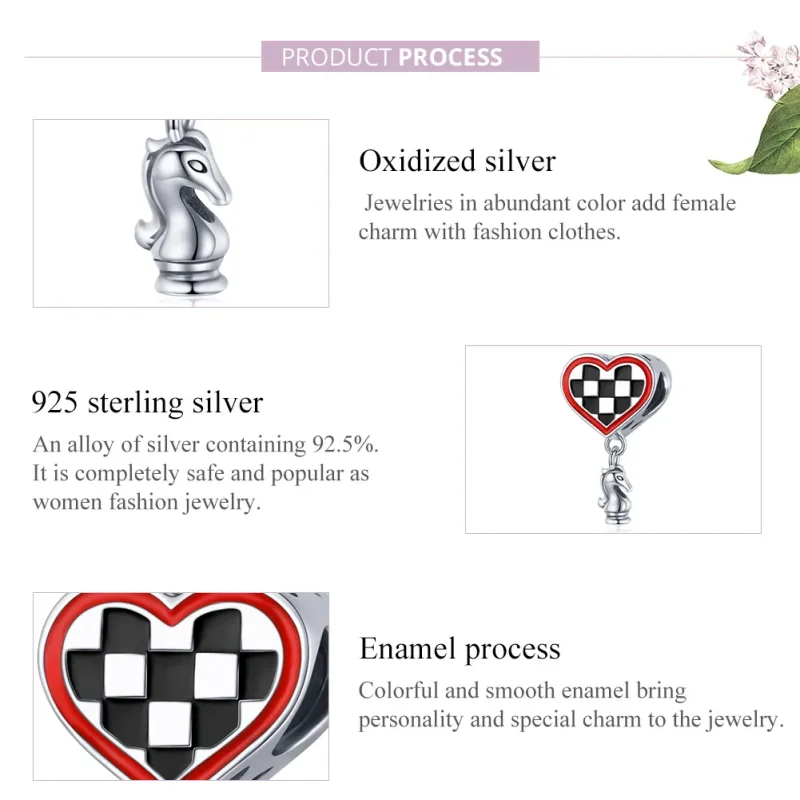 (immagine per) Charm tipo Pandora Amo gli scacchi - SCC1833 - Visualizza 8
