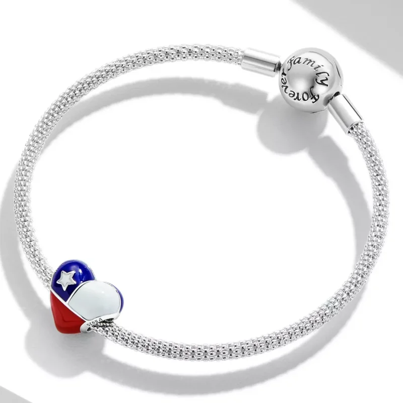 (immagine per) Charm tipo Pandora Amo la bandiera del Cile - SCC2110 - Visualizza 3