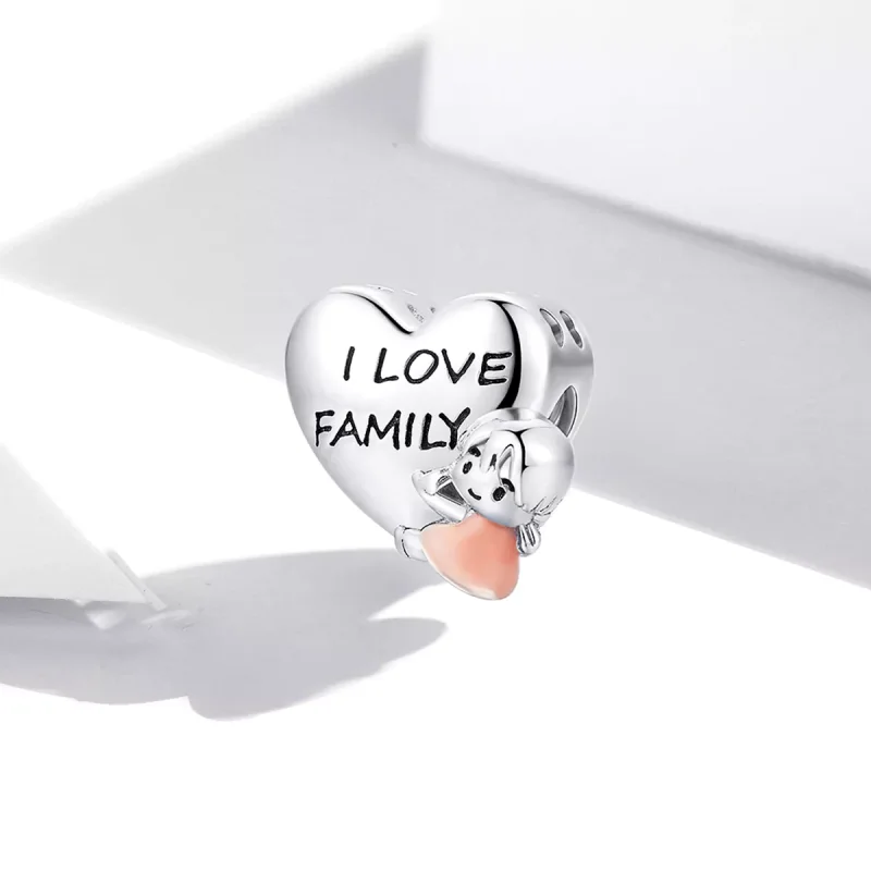 (immagine per) Charm tipo Pandora Amo la mia casa - BSC478 - Visualizza 2