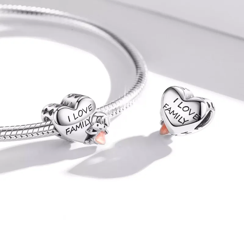 (immagine per) Charm tipo Pandora Amo la mia casa - BSC478 - Visualizza 4
