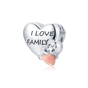 (immagine per) Charm tipo Pandora Amo la mia casa - BSC478