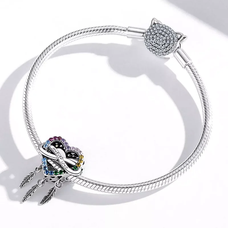 (immagine per) Charm tipo Pandora Amore acchiappasogni - BSC506 - Visualizza 3