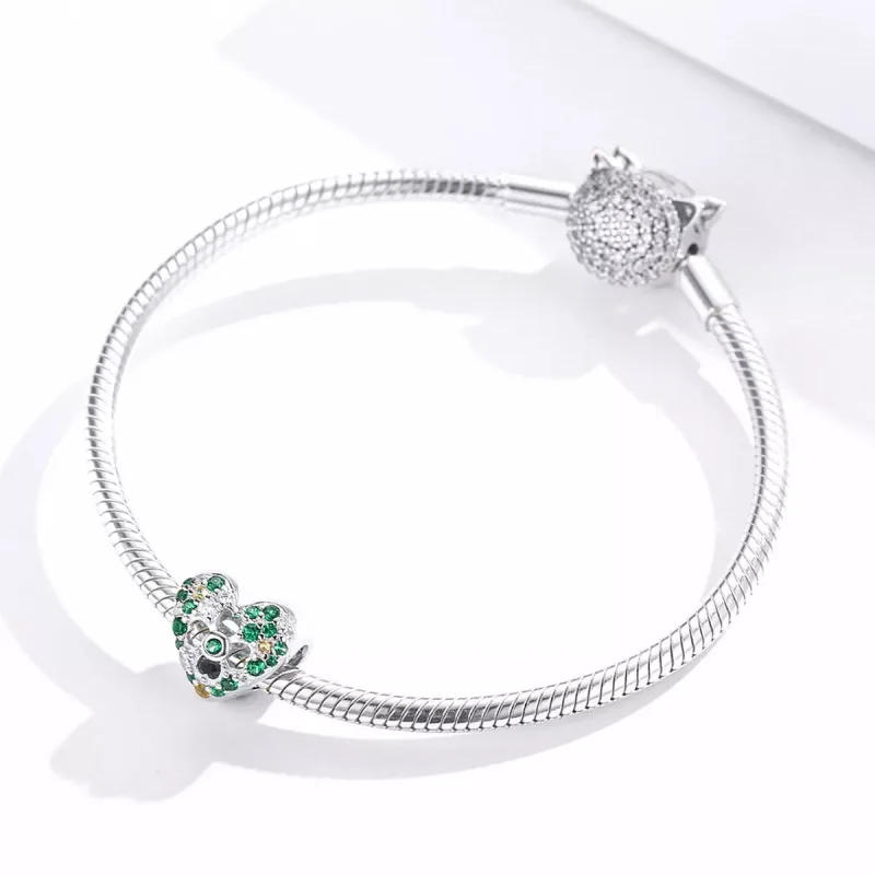 (immagine per) Charm tipo Pandora Amore Quadrifoglio - BSC301 - Visualizza 3