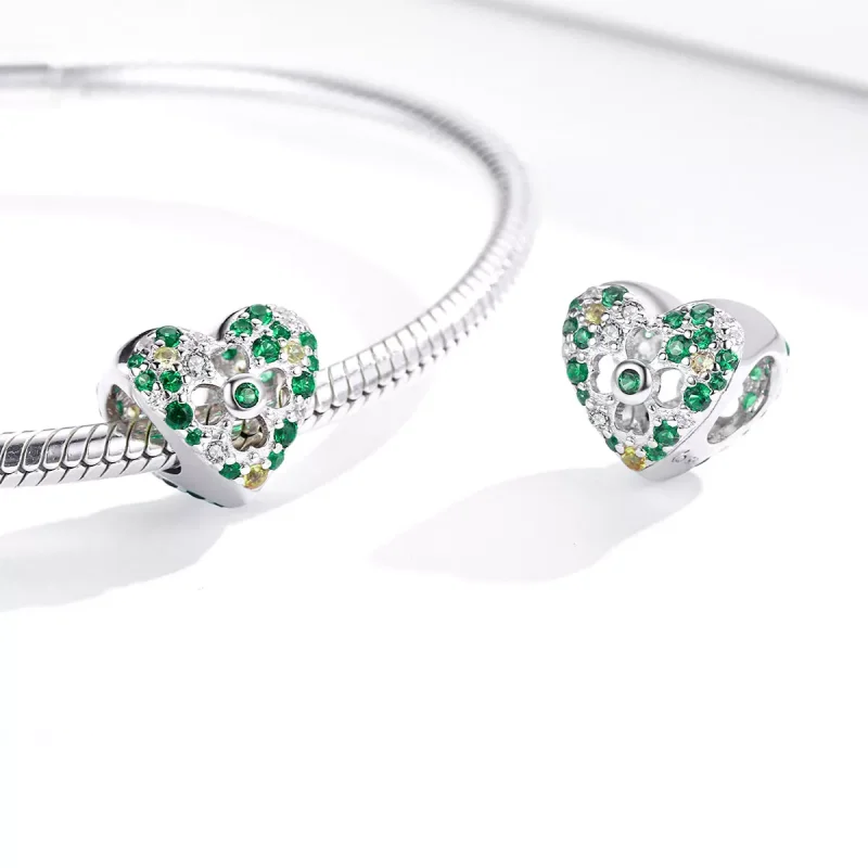 (immagine per) Charm tipo Pandora Amore Quadrifoglio - BSC301 - Visualizza 4