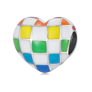 (immagine per) Charm tipo Pandora Amore scacchiera arcobaleno - SCC2131