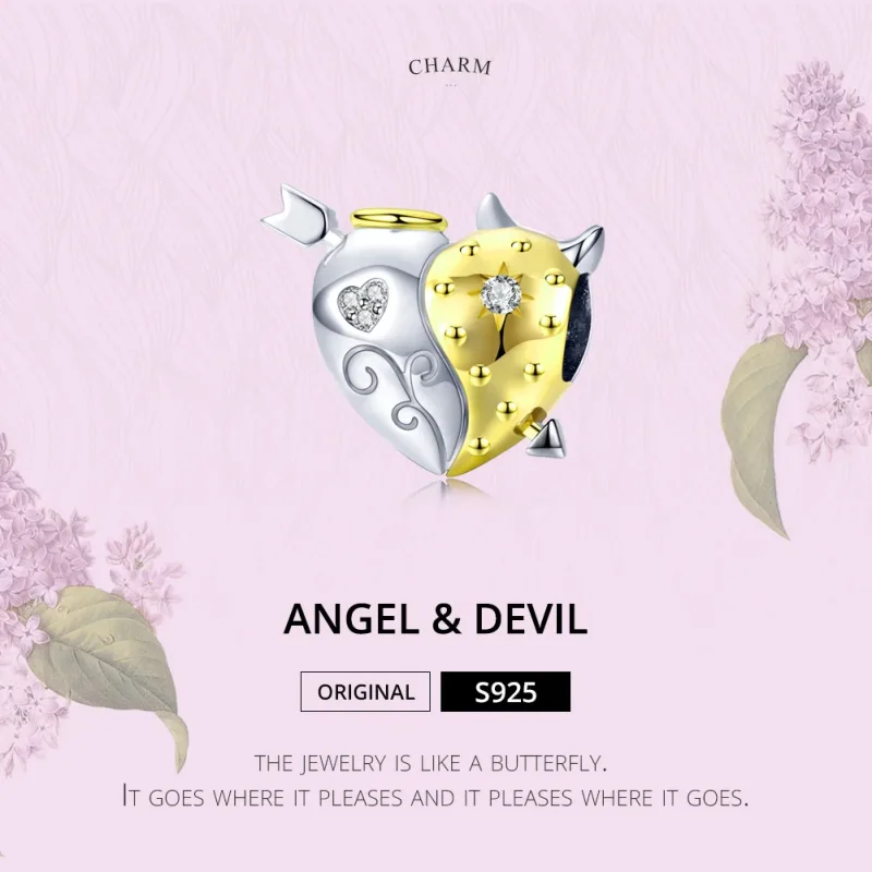 (immagine per) Charm tipo Pandora Angelo & Diavolo - BSC107 - Visualizza 6