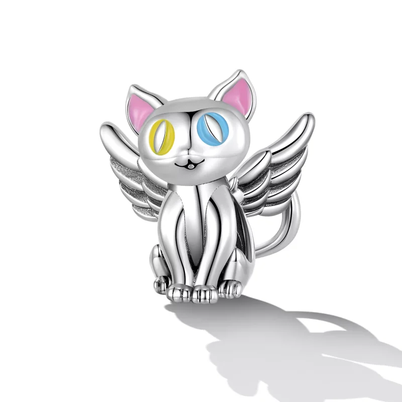 (immagine per) Charm tipo Pandora Angelo Gatto - SCC2299 - Visualizza 2