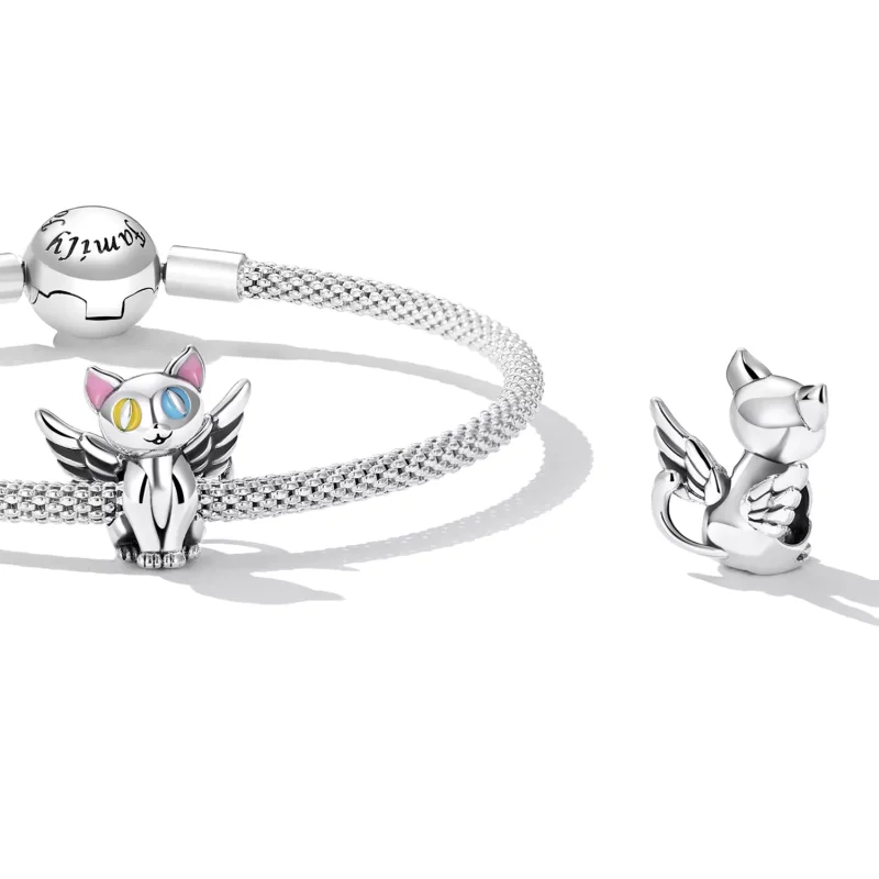 (immagine per) Charm tipo Pandora Angelo Gatto - SCC2299 - Visualizza 4