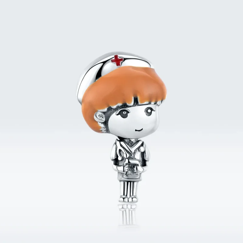 (immagine per) Charm tipo Pandora Angelo in bianco Infermiera Rn - SCC1548 - Visualizza 5