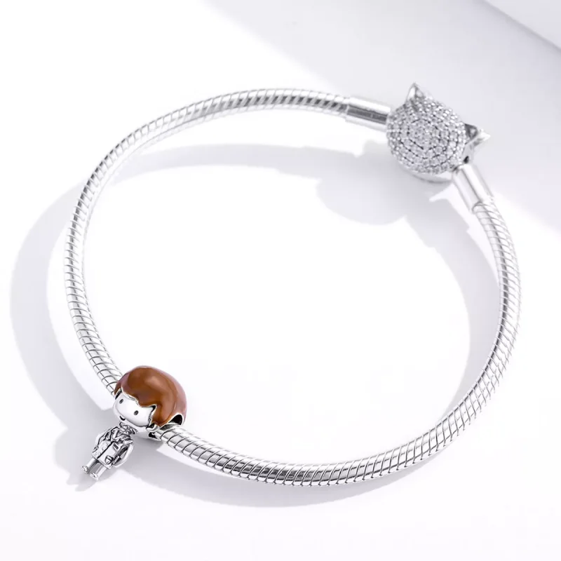 (immagine per) Charm tipo Pandora Angelo in bianco - SCC1549 - Visualizza 4