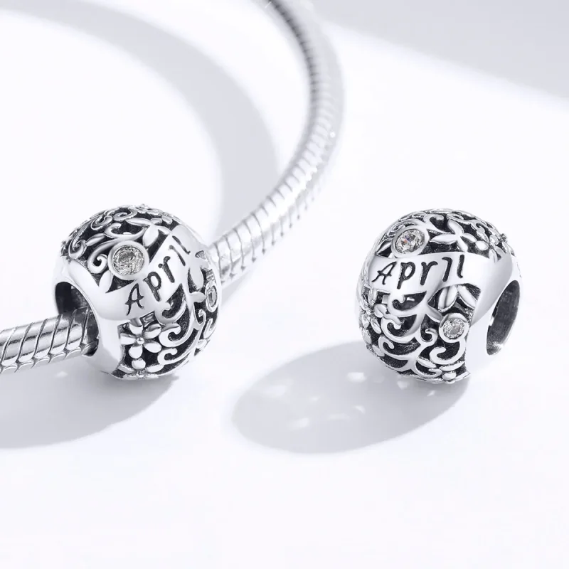 (immagine per) Charm tipo Pandora Aprile Birthstone - SCC1385-4 - Visualizza 3
