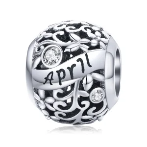(immagine per) Charm tipo Pandora Aprile Birthstone - SCC1385-4