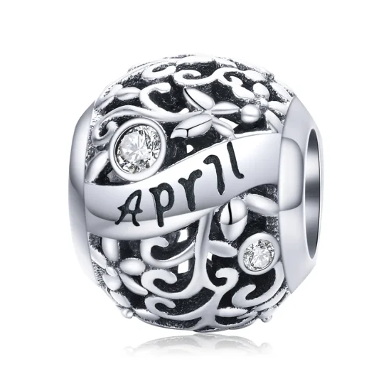 (immagine per) Charm tipo Pandora Aprile Birthstone - SCC1385-4
