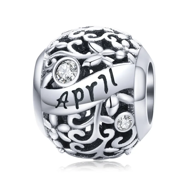 (immagine per) Charm tipo Pandora Aprile Birthstone - SCC1385-4