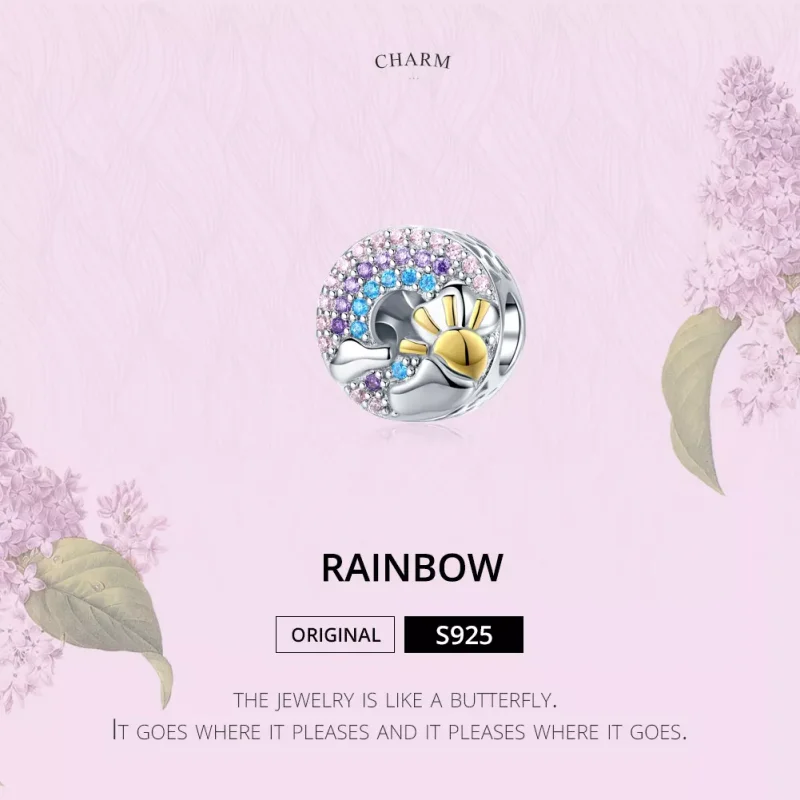 (immagine per) Charm tipo Pandora Arcobaleno e Sole - SCC1255 - Visualizza 2