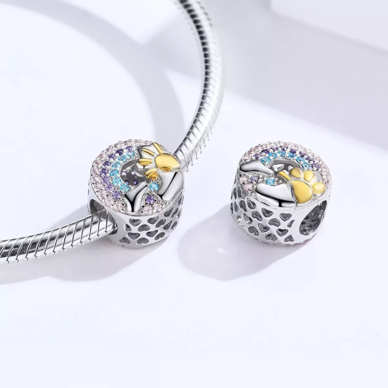 (immagine per) Charm tipo Pandora Arcobaleno e Sole - SCC1255 - Visualizza 4