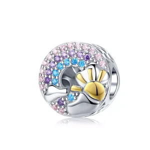 (immagine per) Charm tipo Pandora Arcobaleno e Sole - SCC1255