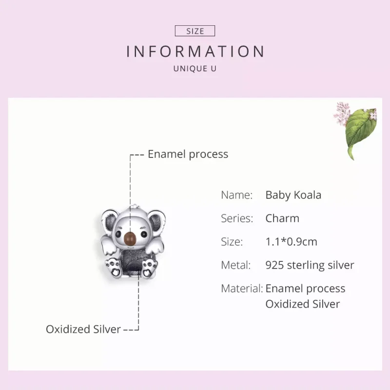 (immagine per) Charm tipo Pandora Baby Koala - SCC1304 - Visualizza 3