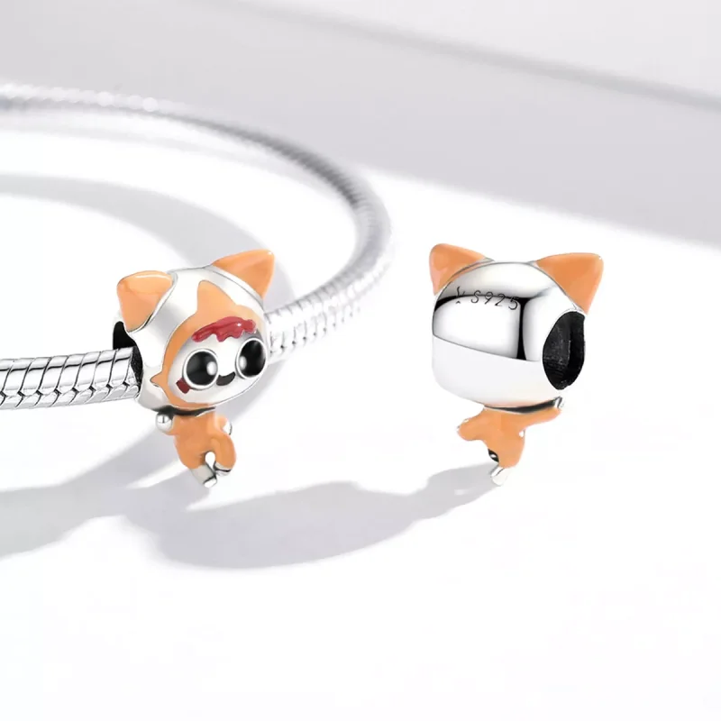 (immagine per) Charm tipo Pandora Bambola gatto spaziale - SCC1941 - Visualizza 3