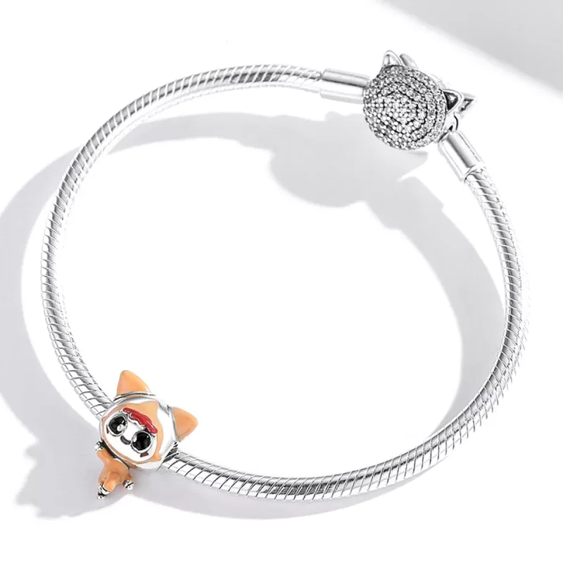 (immagine per) Charm tipo Pandora Bambola gatto spaziale - SCC1941 - Visualizza 4