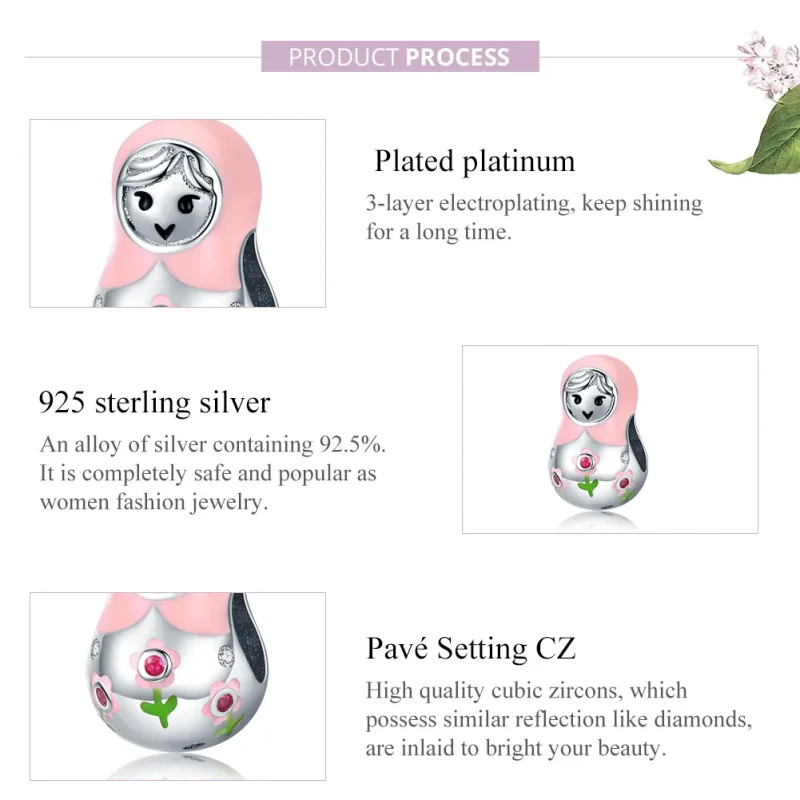 (immagine per) Charm tipo Pandora Bambole russe - SCC1435 - Visualizza 8