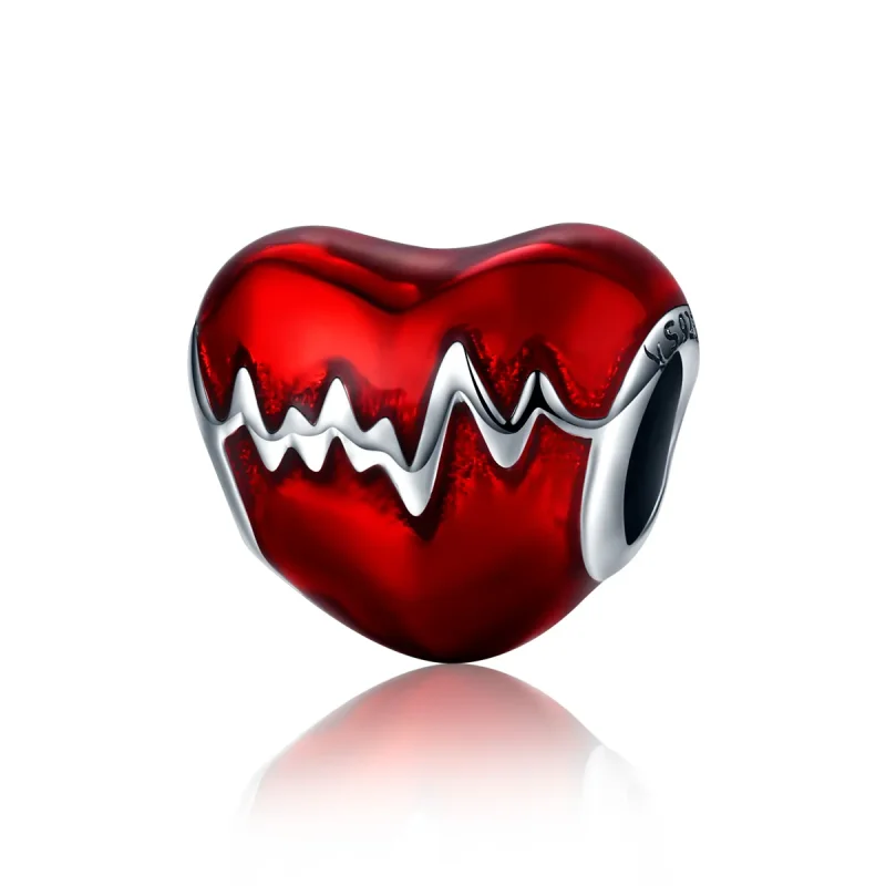 (immagine per) Charm tipo Pandora Battito cardiaco - SCC249 - Visualizza 2