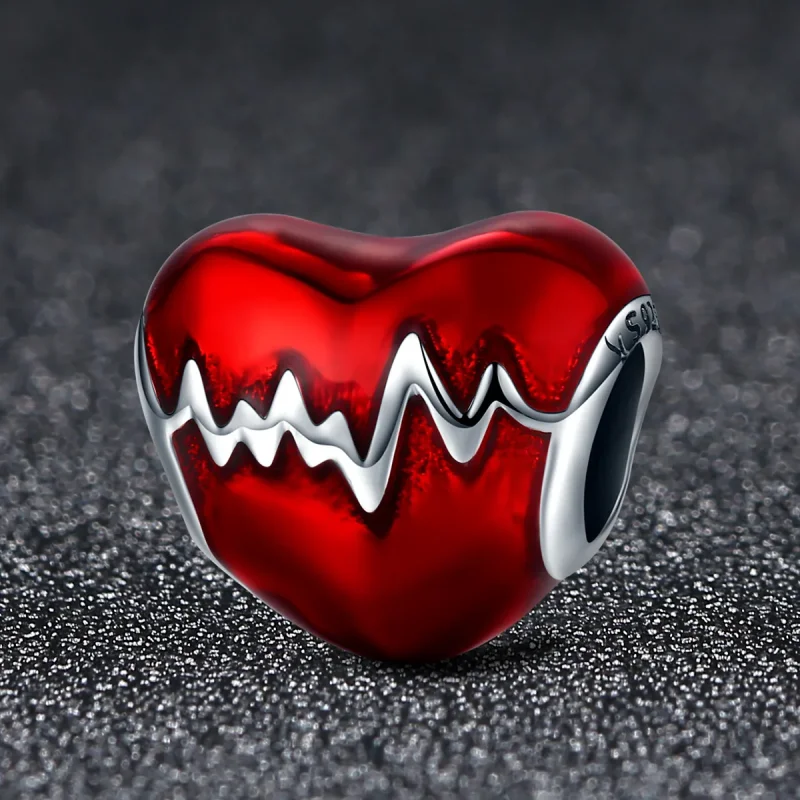 (immagine per) Charm tipo Pandora Battito cardiaco - SCC249 - Visualizza 3