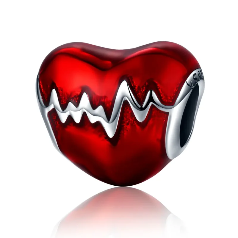 (immagine per) Charm tipo Pandora Battito cardiaco - SCC249