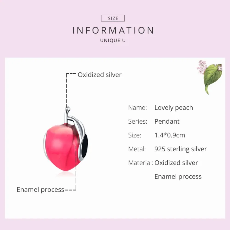 (immagine per) Charm tipo Pandora Bella pesca - SCC1834 - Visualizza 7